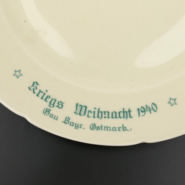 'Kriegs Weihnacht 1940 Gau Bayr. Ostmark' Porcelain Plate