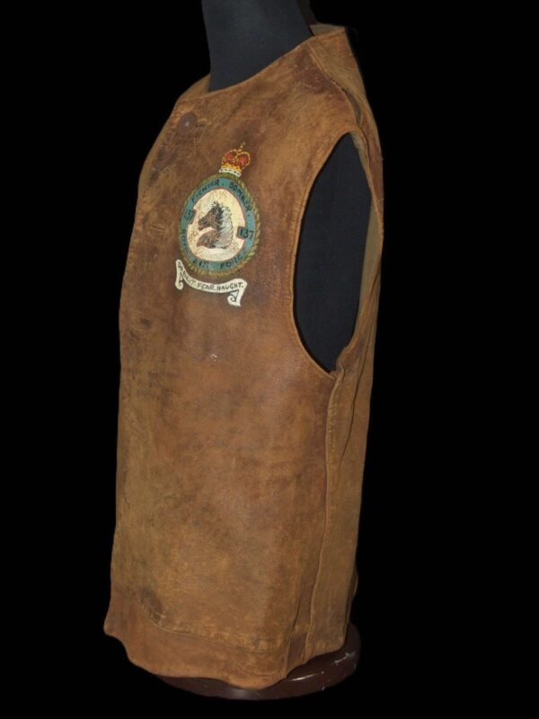 Leather Jerkin with 137 Squadron Painted Crest. in WW2 jackets & coats