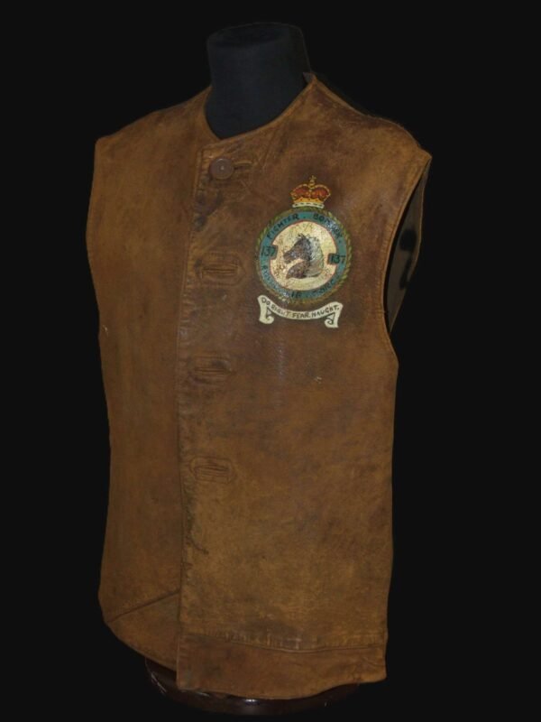 Leather Jerkin with 137 Squadron Painted Crest. in WW2 jackets & coats