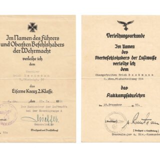 Luftwaffe Award-Documents
