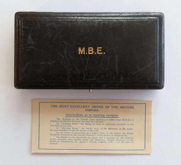 Most Excellent Order of the British Empire (Civil) 2nd Type. in Gallantry & honours