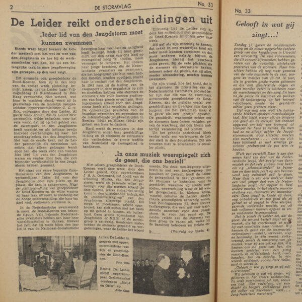 NJS (Jeugdstorm) 'de Stormvlag' Newspaper