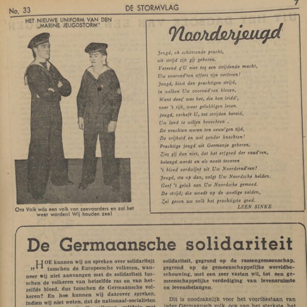 NJS (Jeugdstorm) 'de Stormvlag' Newspaper