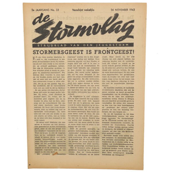 NJS (Jeugdstorm) 'de Stormvlag' Newspaper