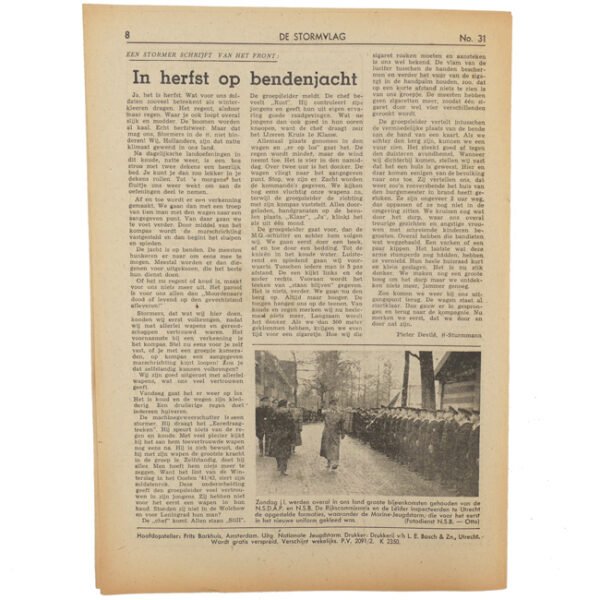 NJS (Jeugdstorm) 'de Stormvlag' Newspaper
