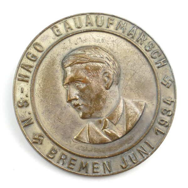 'N.S.-HAGO Gauaufmarsch Bremen Juni 1934' Badge