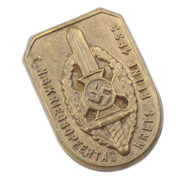 'Ⅰ.N.S. Kriegsopfertag Kreis Peine' 1933 Tinnie
