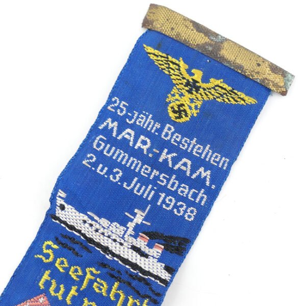 NS-Marinebund Gummersbach 1938 Cloth Tinnie