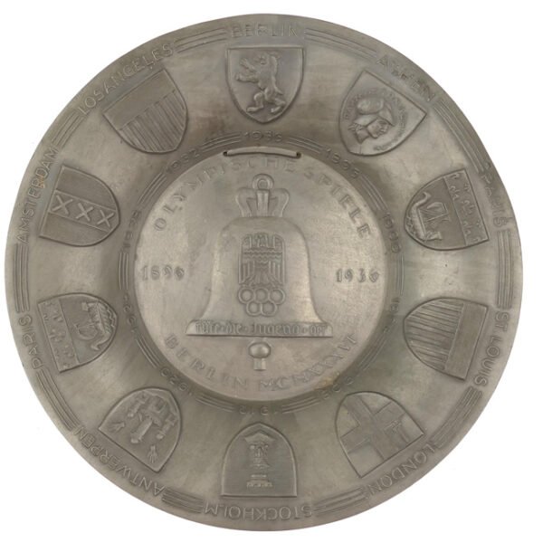 Olympic Games 1936 Pewter Plate