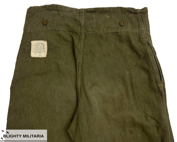 Original 1944 Dated British Army Denim Battledress Trousers - Size 6 in Trousers & shorts