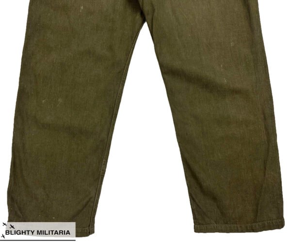 Original 1944 Dated British Army Denim Battledress Trousers - Size 6 in Trousers & shorts