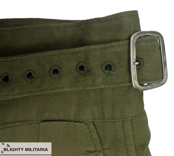 Original 1950s British Army 1950 Pattern Jungle Green Trousers - Size 8 34x32 in Trousers & shorts