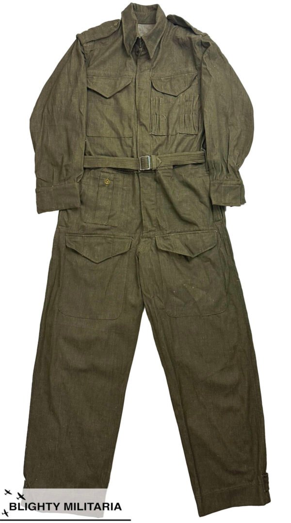Original 1952 Dated British Army Denim Tank Suit - Size 3 in Overalls