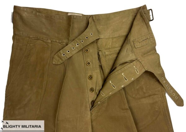 Original 1955 Dated 1950 Pattern Khaki Drill Shorts - Size 8 in Trousers & shorts