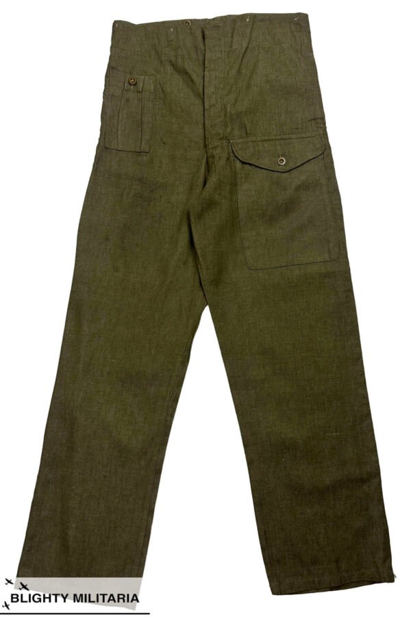 Original 1956 Dated British Denim Battledress Trousers - Size 7 in Trousers & shorts