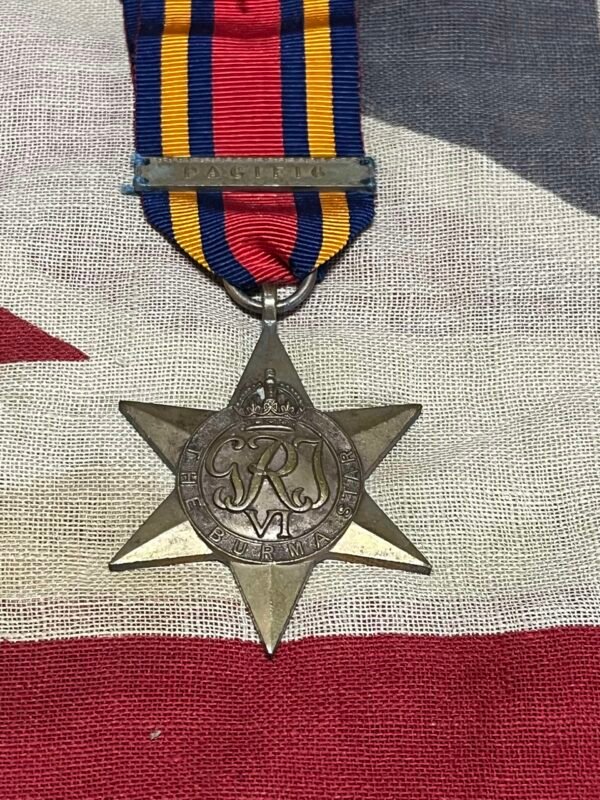Original Burma Star with Pacific clasp in Singles