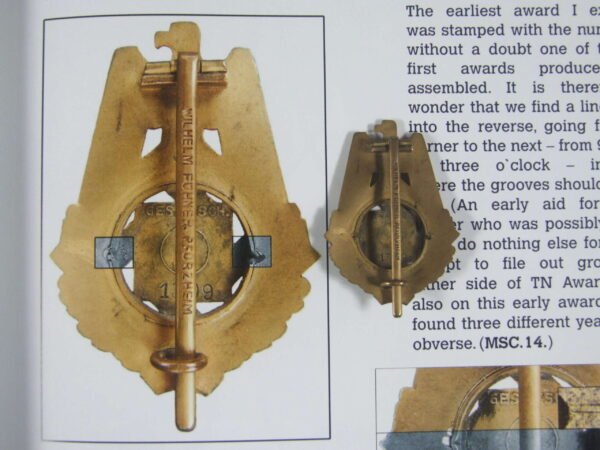 Published TeNo Honour Badge 1922 with Original Award Case & Book. in Gallantry & honours