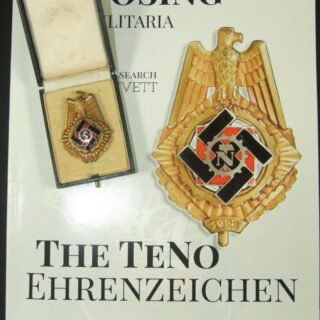 Published TeNo Honour Badge 1922 with Original Award Case & Book. in Gallantry & honours