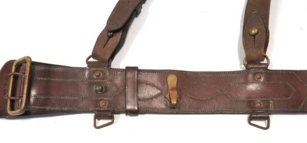 Rare WW1 Dated 1917 Officers Sam Browne Belt and Double Shoulder Strap Set in Belts