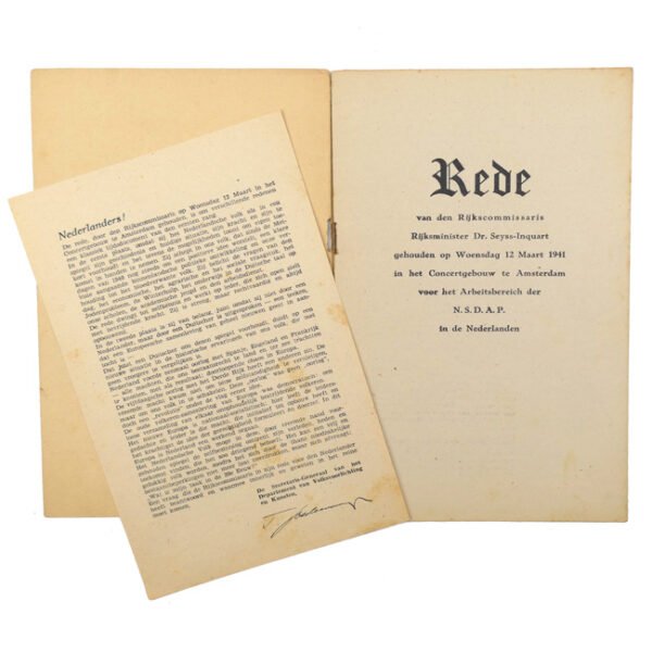 'Rede van Seyss-Inquart' Booklet