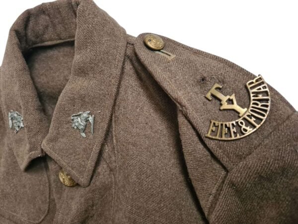 Scottish service dress Fife & Forfar Yeomanry in WW2 jackets & coats