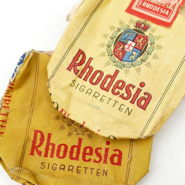 Set of 2 empty Dutch 'Rhodesia' Cigarettes Packages