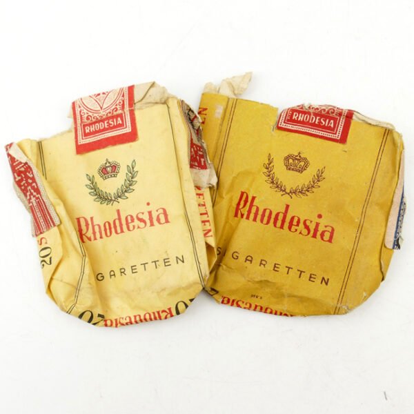 Set of 2 empty Dutch 'Rhodesia' Cigarettes Packages