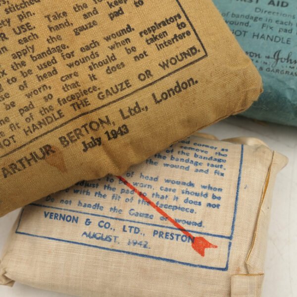 Set of 3 British Army Bandage Packages