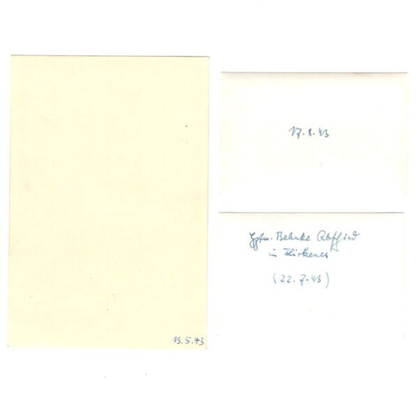 Set of 3 Luftwaffe Photgraphs JG5 'Eismeer' 1943
