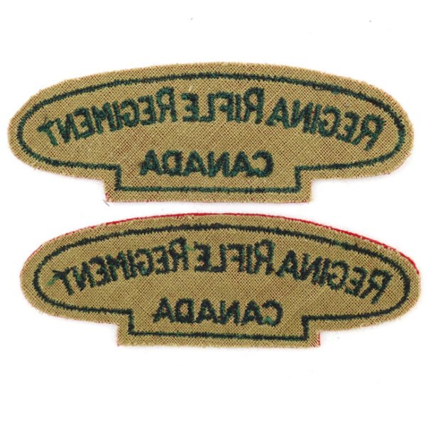 Set of Canadian 'Regina Rifle Regiment' Titles