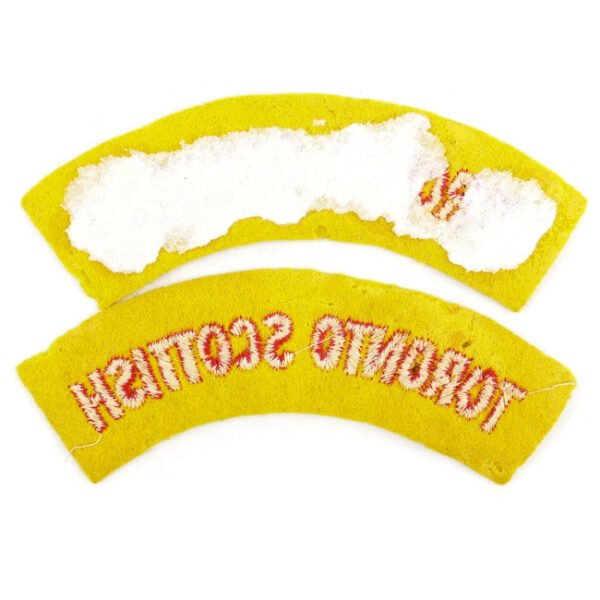 Set of Canadian 'Toronto Scottish' Shoulder Titles