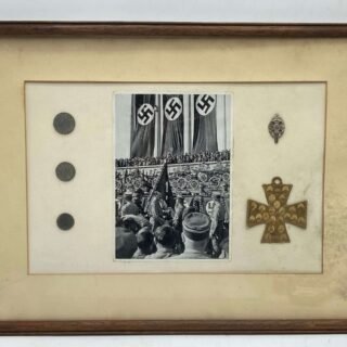 Small WW1 & WW2 German Framed Collection in General medals