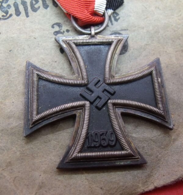 Third Riech Iron cross 2nd class Mint condition in paper packet of issue in Gallantry & honours