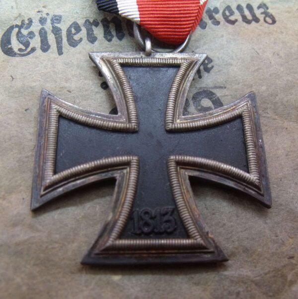 Third Riech Iron cross 2nd class Mint condition in paper packet of issue in Gallantry & honours