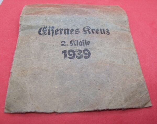 Third Riech Iron cross 2nd class Mint condition in paper packet of issue in Gallantry & honours