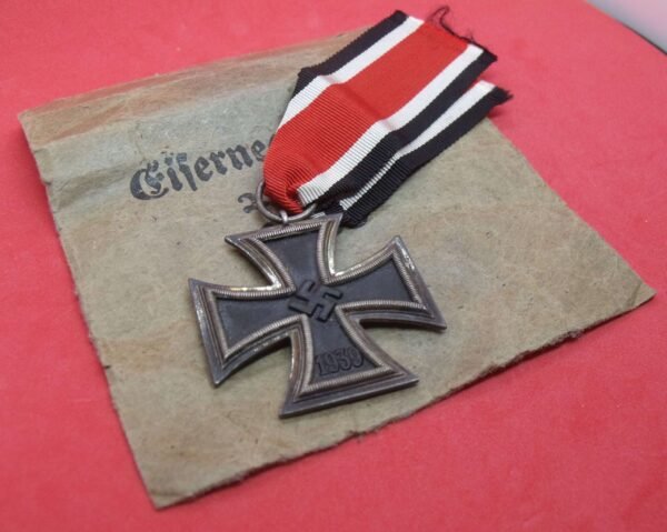 Third Riech Iron cross 2nd class Mint condition in paper packet of issue in Gallantry & honours