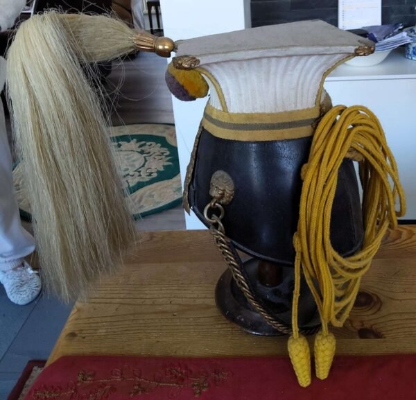 Victorian 17th Lancer's Troopers Lance Cap With Queen’s Crown Helmet Plate & Plume in Helmets & caps