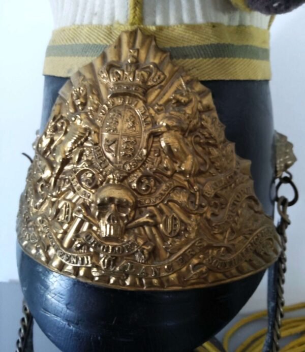 Victorian 17th Lancer's Troopers Lance Cap With Queen’s Crown Helmet Plate & Plume in Helmets & caps