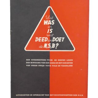 'Wat was en is, wat deed en doet de NSB' Booklet
