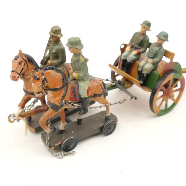 Wehrmacht Hausser Elastolin Horse Drawn Fieldkitchen