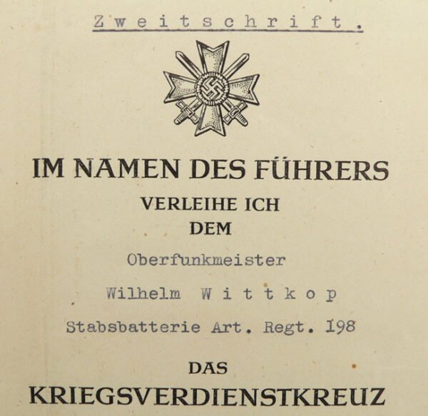 WH (Heer) Award-Document Grouping