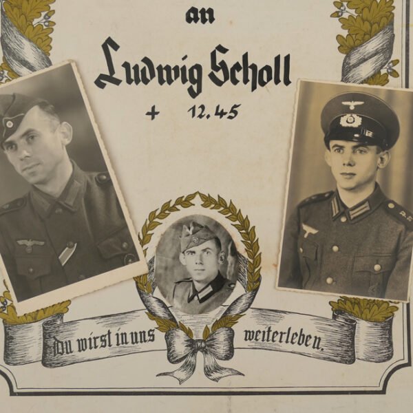 WH 'Panzerjäger' Death Certificate & Portrait Photos