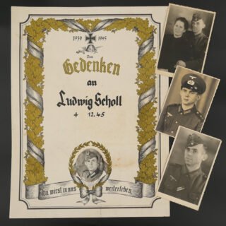 WH 'Panzerjäger' Death Certificate & Portrait Photos