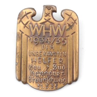 'WHW 1934/35 Dem unbekannten Helfer' Tinnie