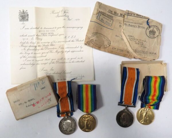 WW1 Brothers Medal Groups . Casualty K.S.L.I & Survivor R. Fusilier in General / other