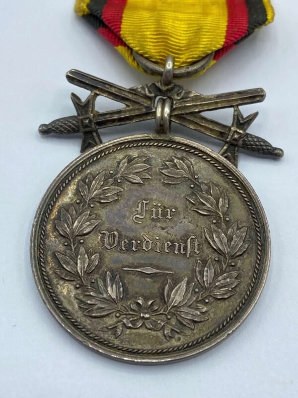 WW1 German Princely Reuss Cross of Honour Medal In Silver With Swords in General medals