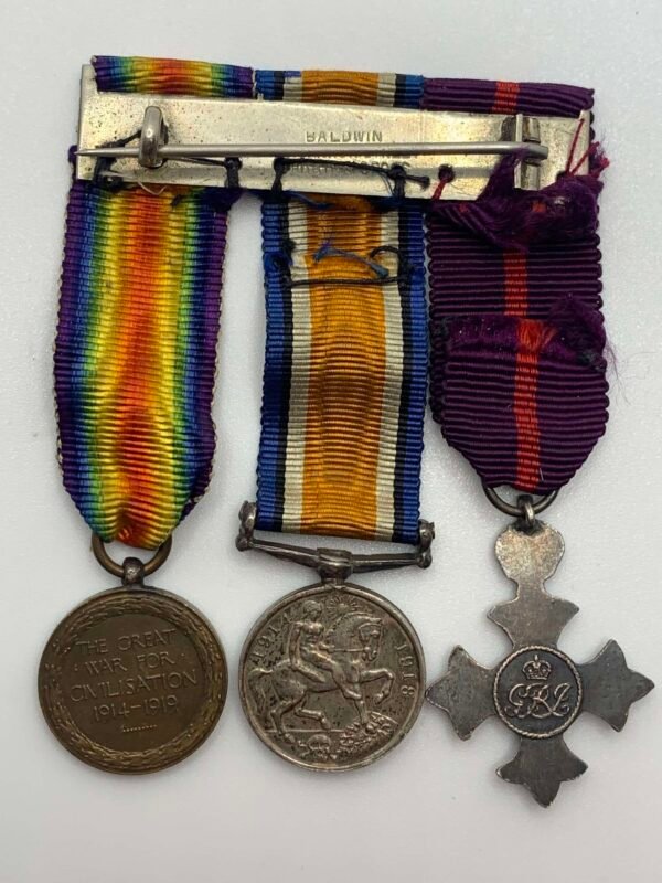 WW1 OBE Miniature Group. in Gallantry & honours