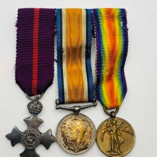 WW1 OBE Miniature Group. in Gallantry & honours