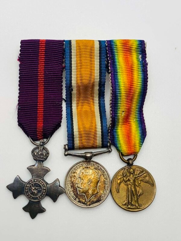 WW1 OBE Miniature Group. in Gallantry & honours