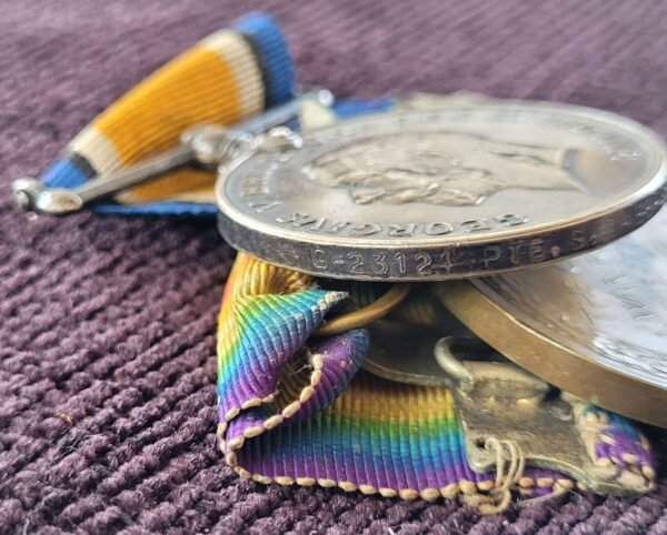 WW1 Pair Middlesex Regiment Casualty in Casuality